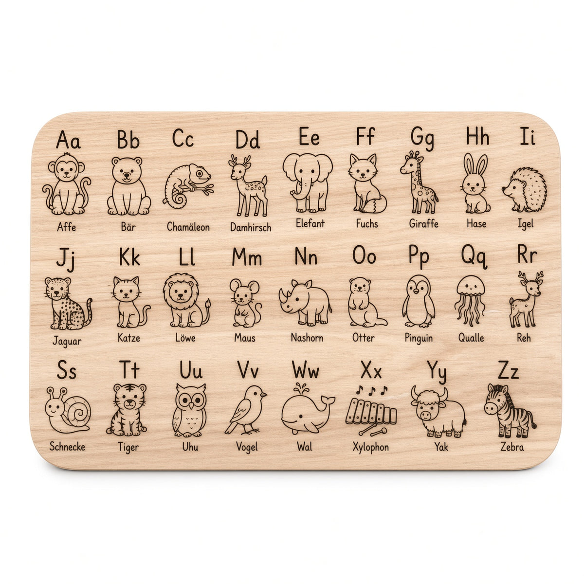 ABC-Lernbrettchen mit Tieren – spielerisch Buchstaben lernen