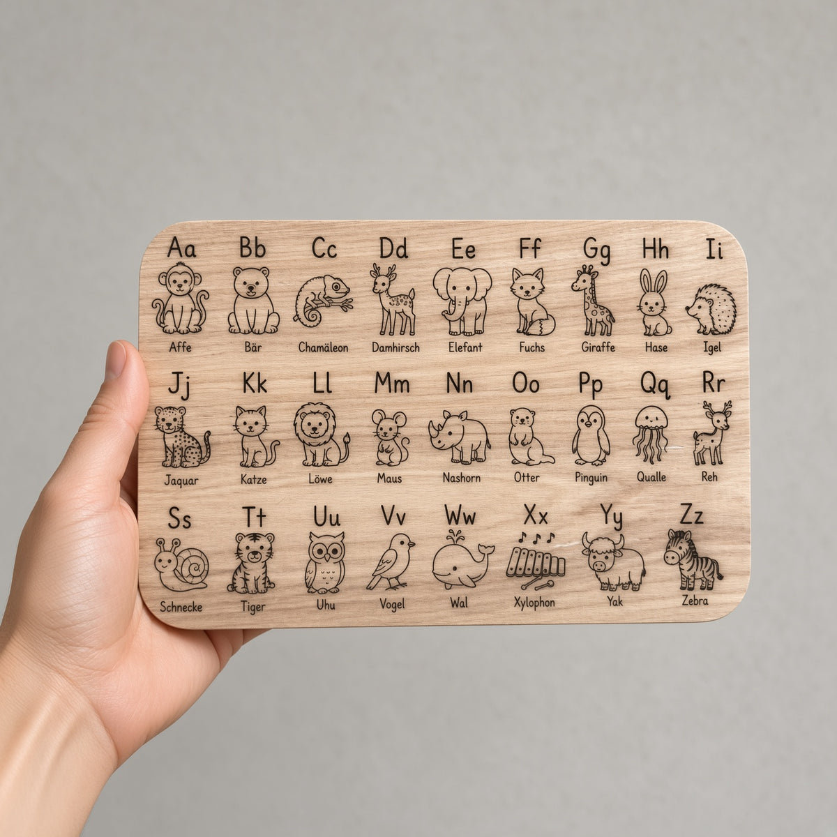 ABC-Lernbrettchen mit Tieren – spielerisch Buchstaben lernen